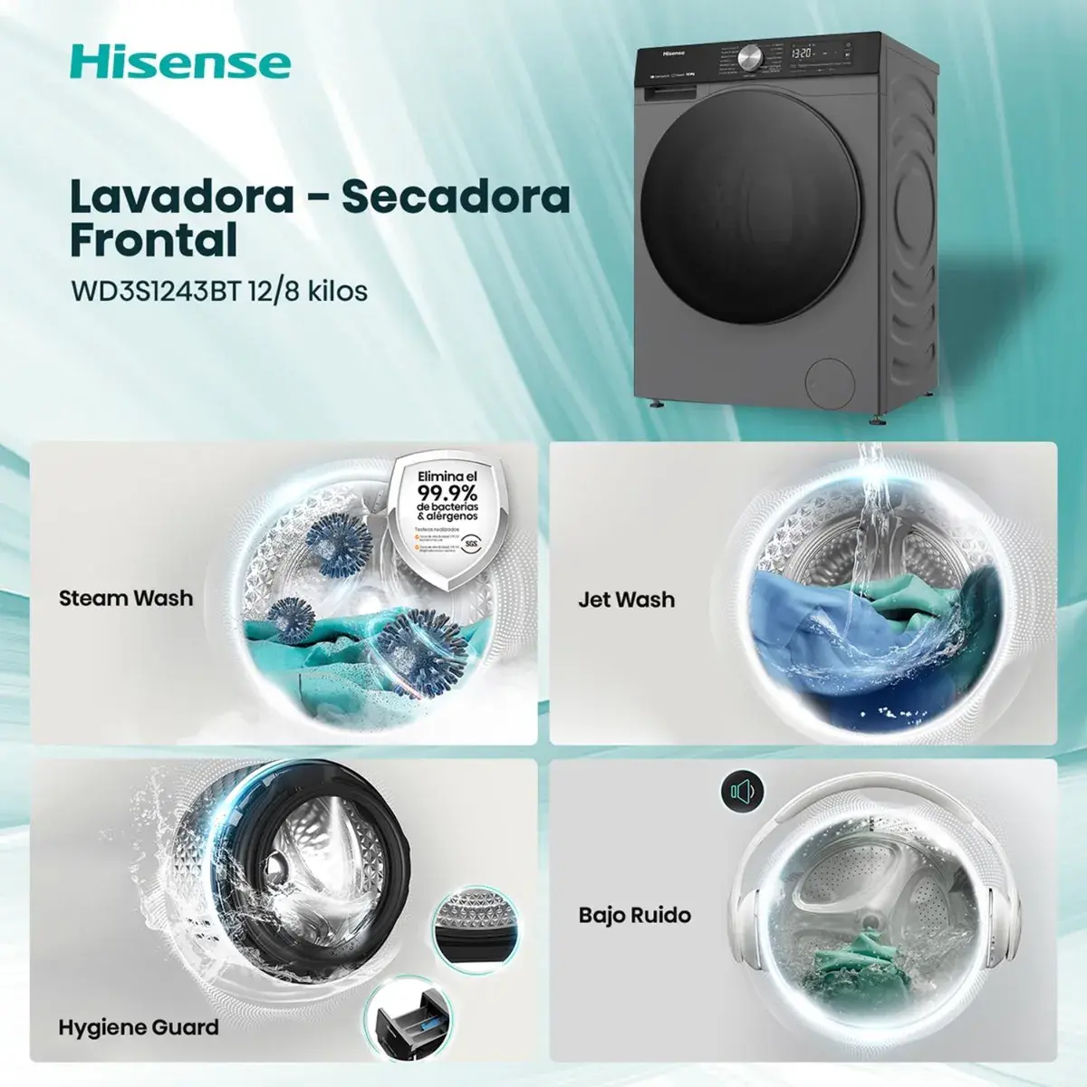 Lavadora-Secadora 12/8 kg - imagen 4